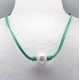 Collar Cordon Verde + Centro Perla
