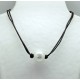 Collar Cordon Negro + Centro Perla