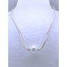Collar Cordon Beige + Centro Perla