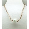 Collar Cordon Ocre + Centro Perla