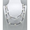 Collar Cordon negro 60 Cm. + Perla
