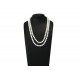 Collar Doble Perlas Blancas 36Cm. y 40Cm.