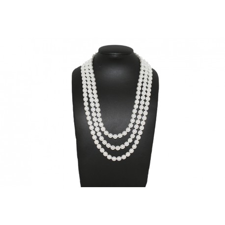 Collar Triple Perlas Blancas 38Cm, 42Cm y 45Cm