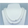 Collar Perla Doble Via 8mm Blanco (44Cm+46Cm) + 3 bolas simil