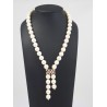 Collar Perla Bola 12mm Con 3 Medias Lunas Simil