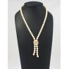 Collar Perla Bola 12mm Con 3 Medias Lunas Simil