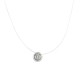 Collar nylon con colgante plata y piedra