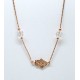Collar Plata Rosa Centro Mano De Fatima