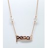 Gargantilla Plata Rosa Centro Peace