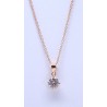 Cadena Plata Rosa + Colgante Simil