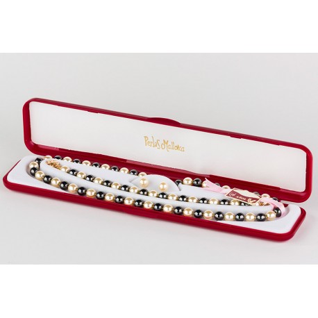 Juego Perla Crema Combi Negro 8mm