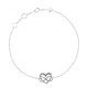 Pulsera plata corazón infinito