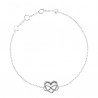 Pulsera plata corazón infinito