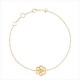 Pulsera plata flor