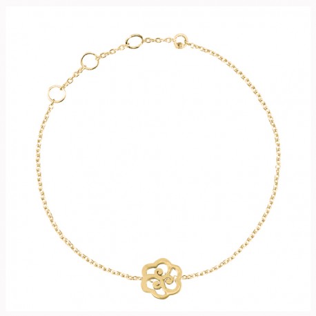Pulsera plata flor