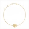 Pulsera plata flor
