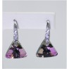 Pendiente Plata + Cristal Swarovski Amatista