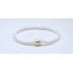 Pulsera Elástica Tupi Blanco + Centro Perla