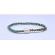 Pulsera Elástica Tupi Turquesa + Centro Perla