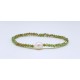 Pulsera Elástica Tupi Verde + Centro Perla