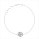 Pulsera plata flor