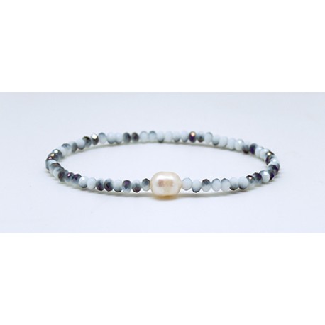 Pulsera Elástica Tupi Boreal + Centro Perla