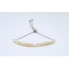 Pulsera Perlas 5mm+ Cadena Plata Ajustable
