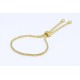 Pulsera Gold Color + Simil Con Tope