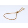 Pulsera Rose Gold Color + Simil Ajustable Con Tope