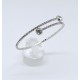 Pulsera Aro Rodio Con Simil
