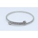 Pulsera Aro Rodio Con Simil