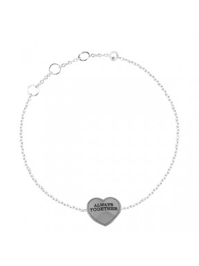 Pulsera plata always together