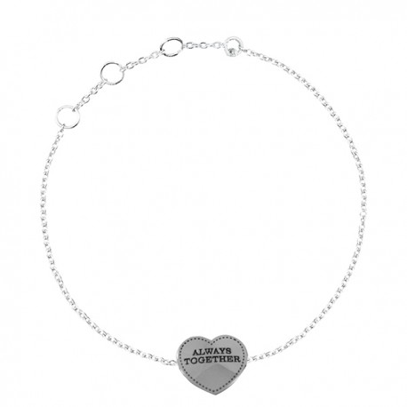 Pulsera plata always together