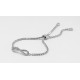 Pulsera Rodio Infinito + Simil Con Tope