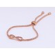 Pulsera Rose Gold Infinito + Simil Con Tope