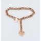 Pulsera Rose Gold + Abalorio Corazón
