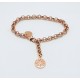 Pulsera Rose Gold + Abalorio Árbol