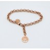 Pulsera Rose Gold Color + Abalorio Árbol