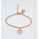 Pulsera Rose Gold + Abalorio Árbol