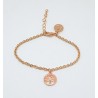 Pulsera Rose Gold Color + Abalorio Árbol