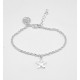 Pulsera Plateada + Abalorio Estrella