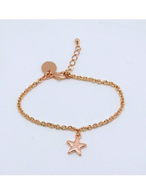 Pulsera Rose Gold + Abalorio Estrella