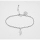 Pulsera Plateada + Abalorio Ala