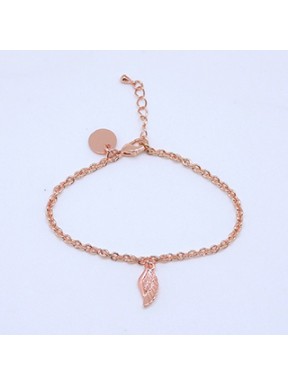 Pulsera Rose Gold + Abalorio Ala