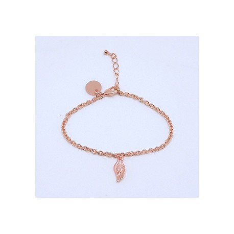 Pulsera Rose Gold + Abalorio Ala