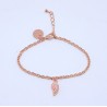 Pulsera Rose Gold Color + Abalorio Ala