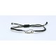 Pulsera Trenzada Y Alas De Plata