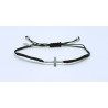 Pulsera Trenzada + Cruz De Plata