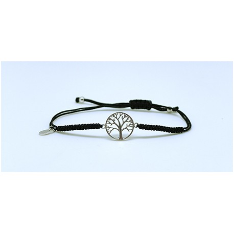 Pulsera Trenzada + Árbol De Plata