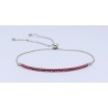 Pulsera Cadena Plata Ajustable - Centro Simil + Bolas De Tope